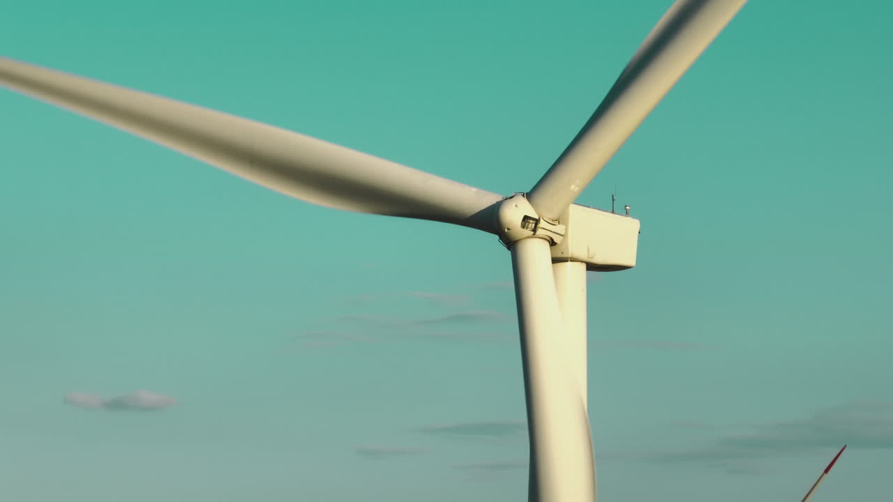 풍력 터빈 블레이드의 클로즈업