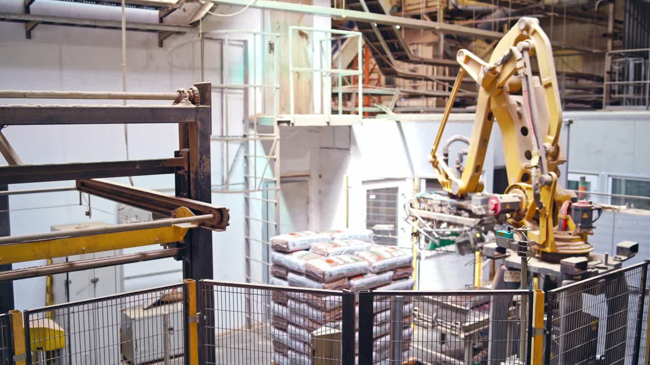Sorting products at the sawmill. Industry sawing boards from logs
