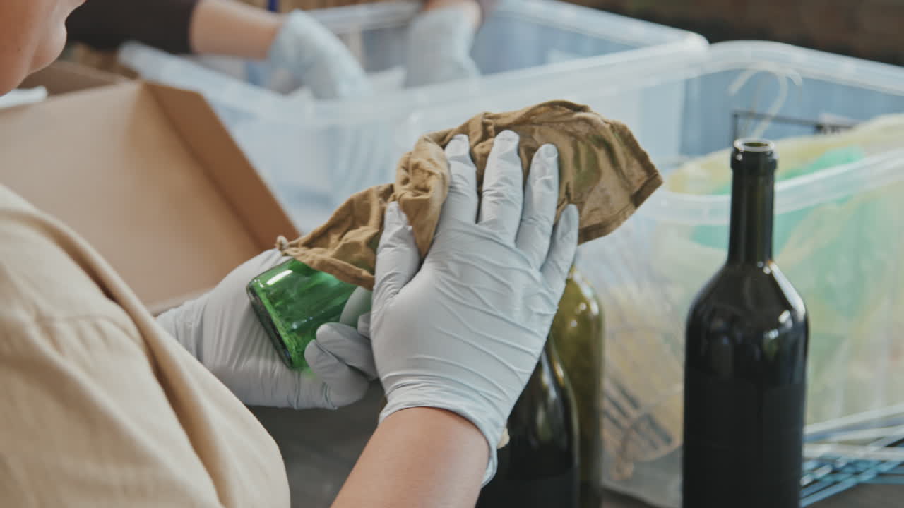 Volunteers Separating Waste