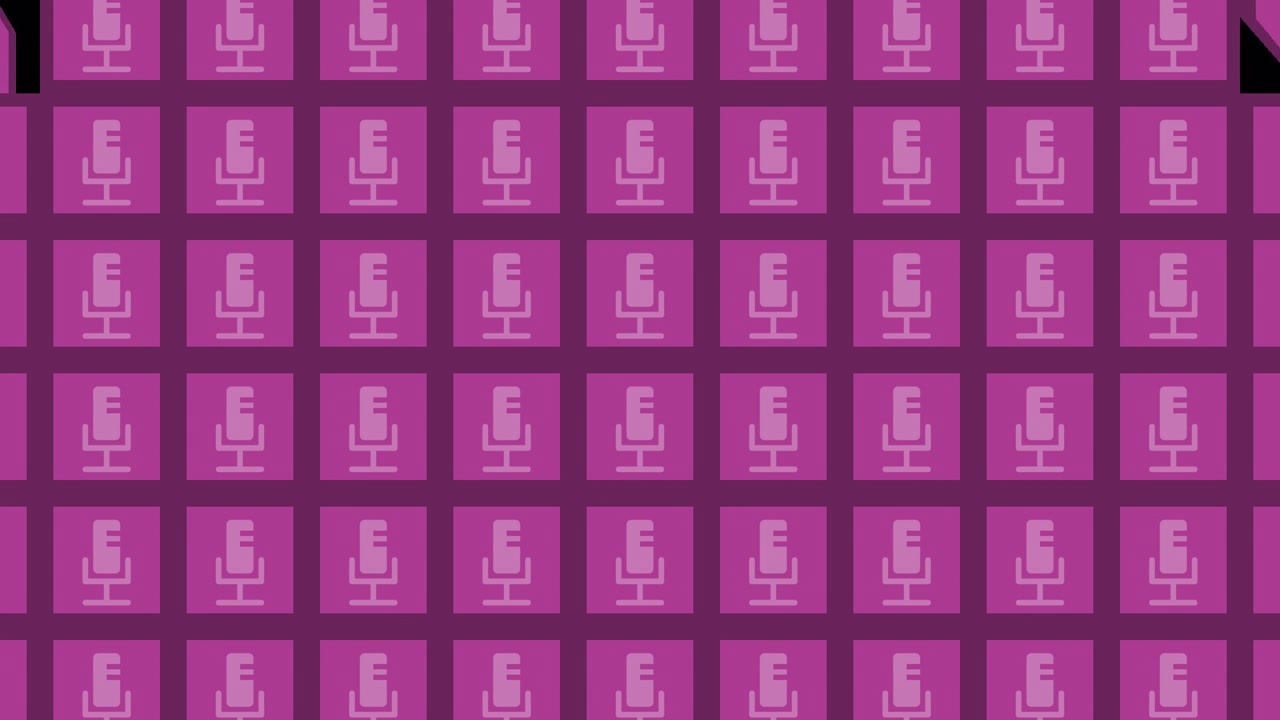 Purple Microphone Grid Pattern