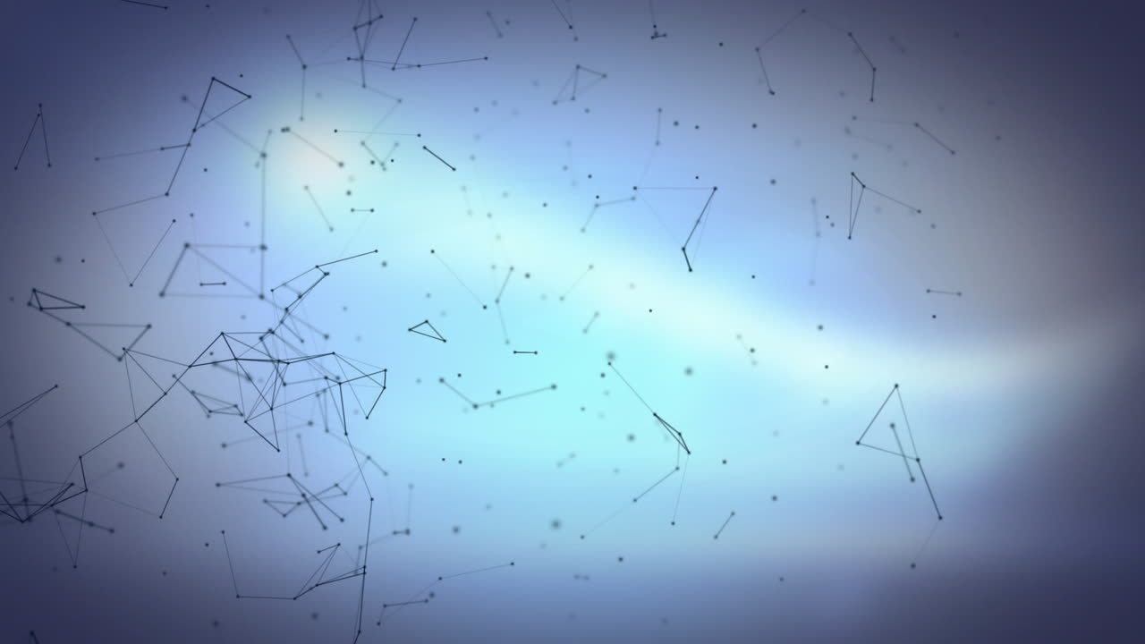 conexión geométrica negra en fondo gris