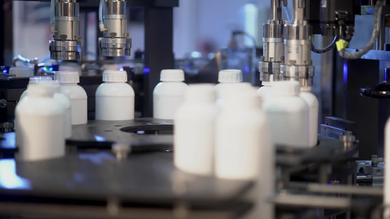 병 충전물 기계 자동화 기술 로봇 포장