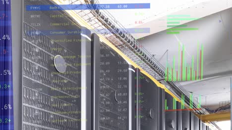 animation of computer servers and financial data processing