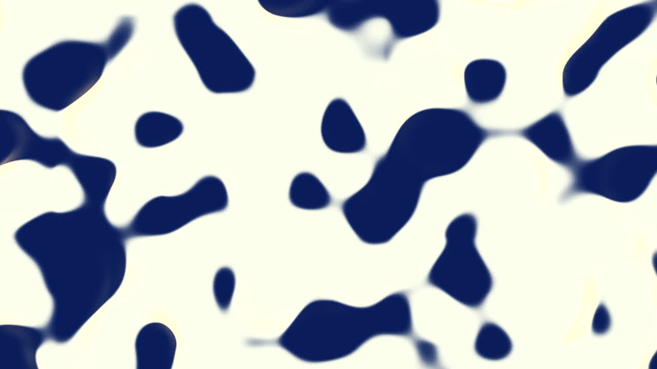 Filmato di sfondo astratto con blob organici blu e bianchi che fluttuano in un liquido morbido.