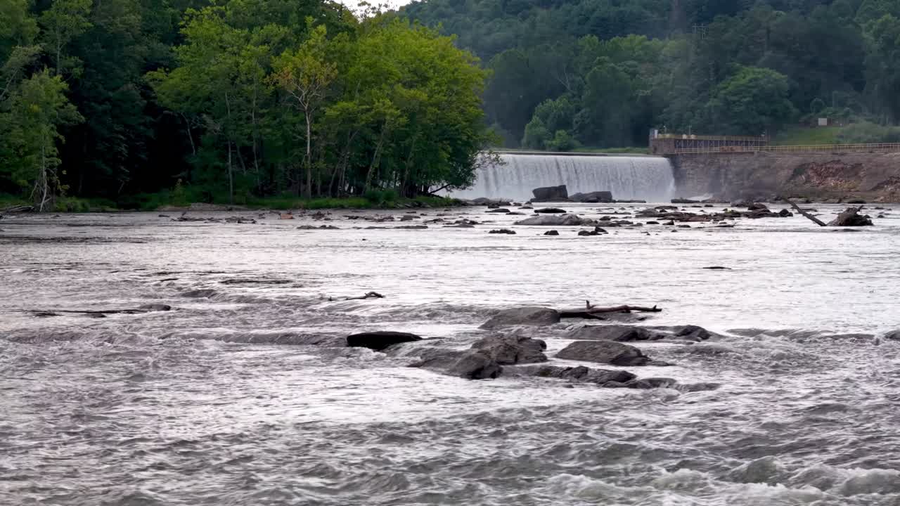 current in new river near waterfall at Fries Virginia