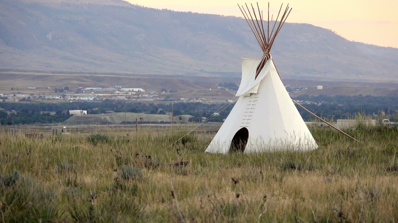 Tipi dwelling typical of the Lakota tribe.