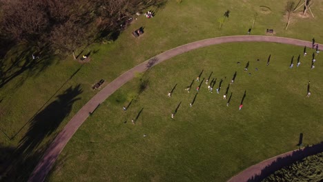 kids playing soccer football at park in buenos aires, argentina