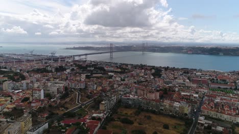 aerial view of lisbon, portugal