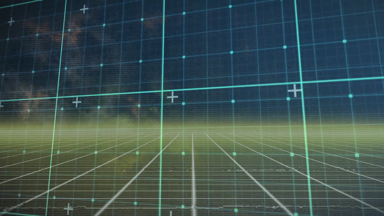 animación del procesamiento de datos digitales sobre la red