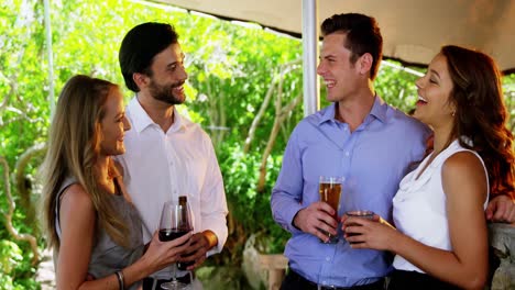 Couples-having-fun-together-in-restaurant