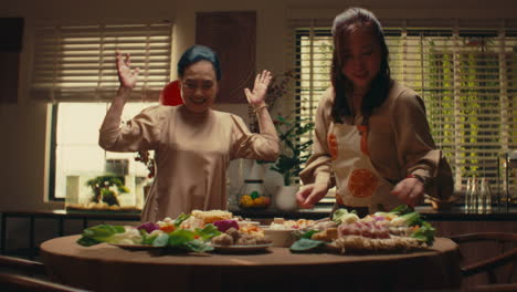 family dinner celebrating a special occasion