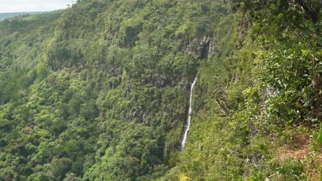 le chamarel waterfall in the forest