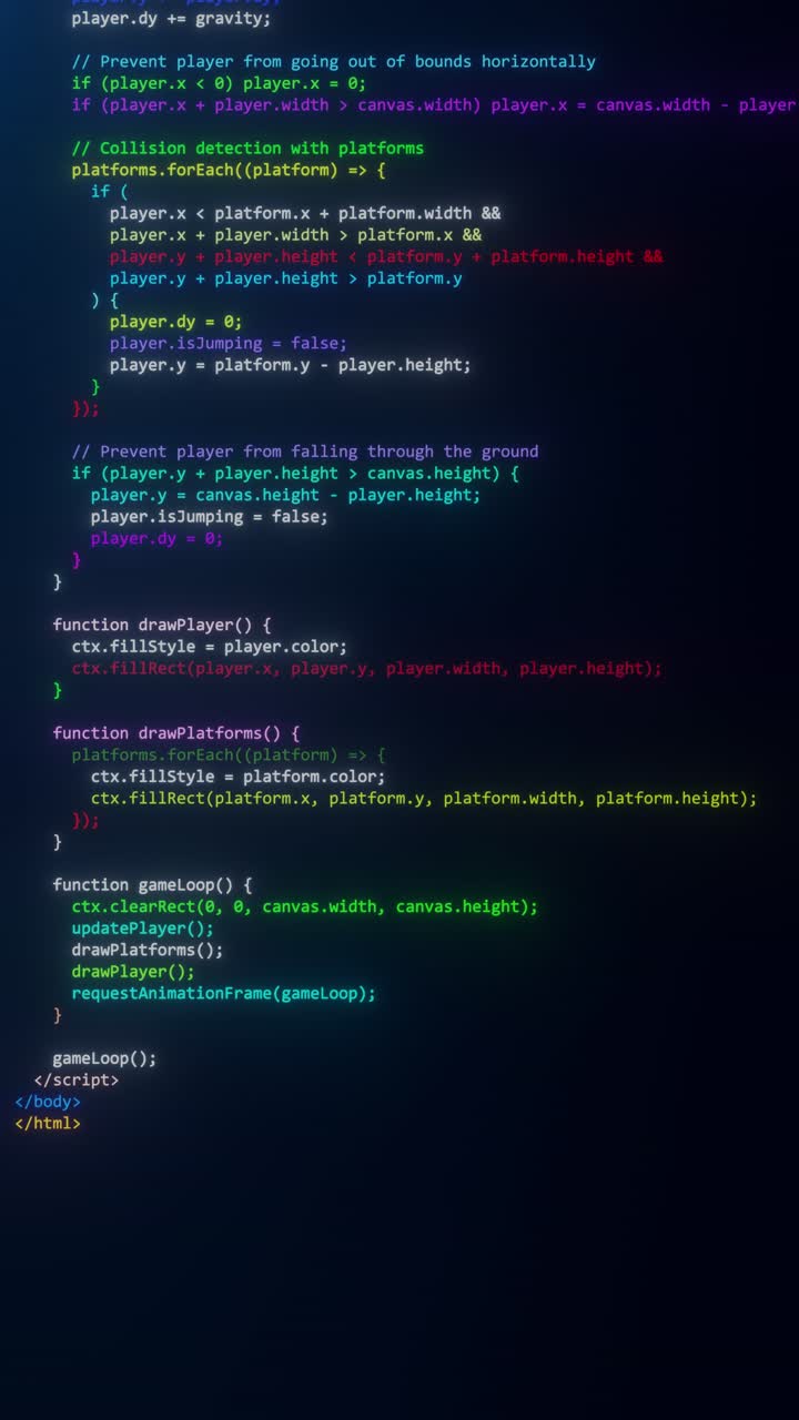 Colorful Computer Code on a Digital Screen Background
