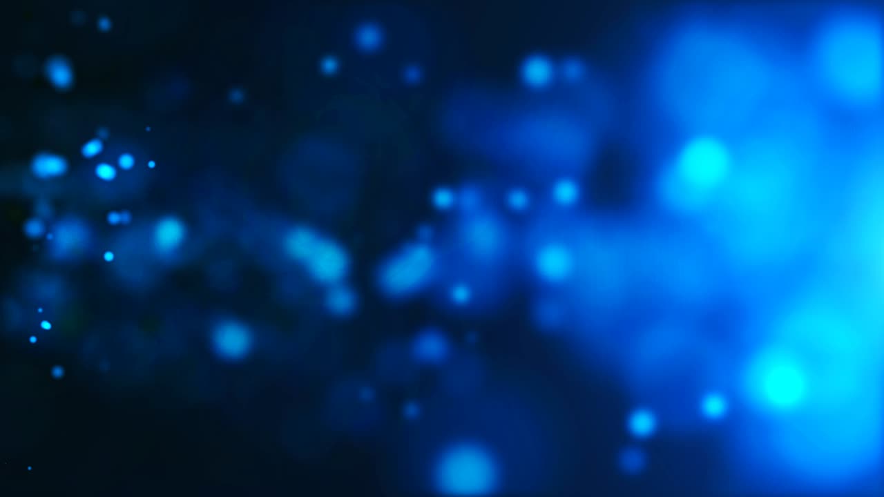 애니메이션 파란색 추상적인 박이는 보케 조명, 루프 가능한 배경