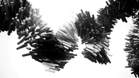 animación 3d que representa bloques de datos que fluyen en una red.