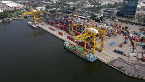 orbiting cranes in container port