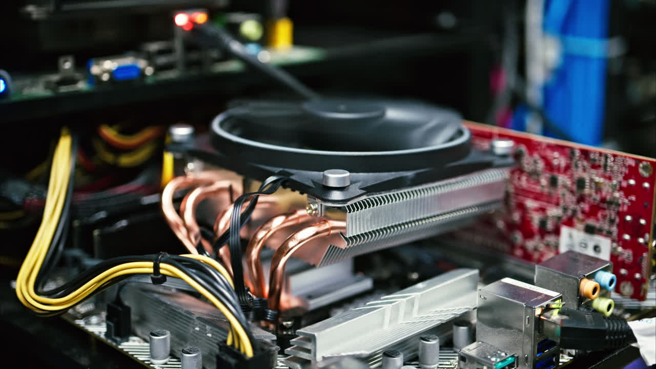 Close up of servers working in a data center