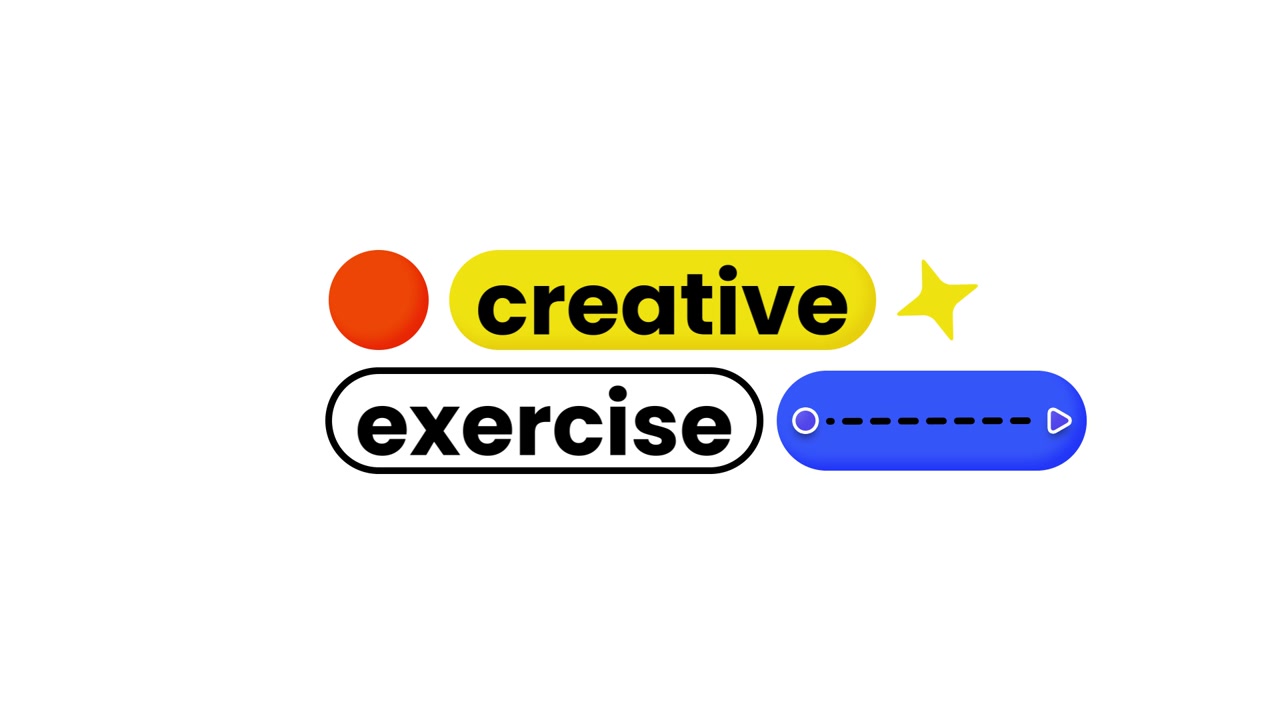 Animated Creative Exercise Graphic with Geometric Shapes