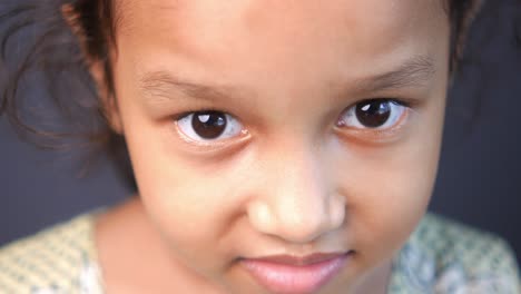 close-up portrait of a young girl
