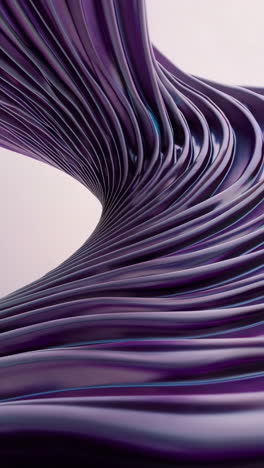 abstract purple metallic wavy ribbons