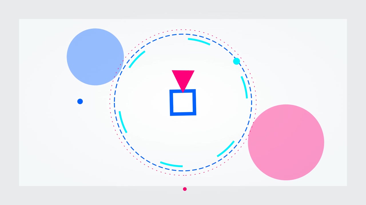 Abstract Motion Graphics with Rotating Geometric Shapes
