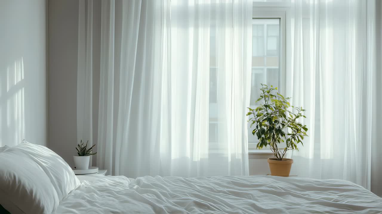 Bright and Cozy Bedroom with Sunlight