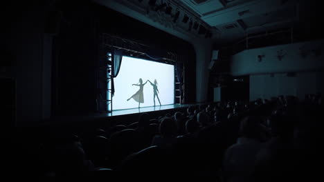 ballet performance with projection mapping