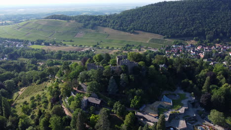 bad burgen en una colina exuberante con vistas al pintoresco kurpark, badenweiler, alemania