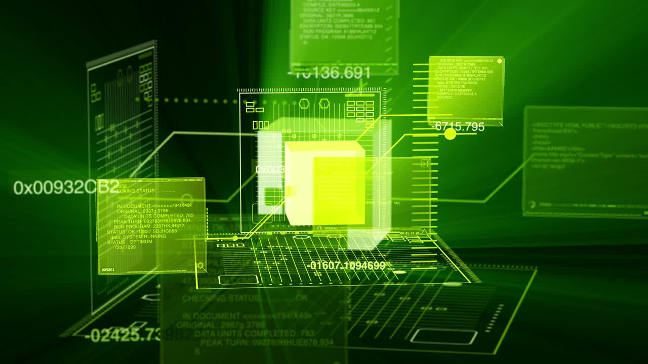 디지털 데이터 코드 네트워크 인터페이스 기술 4k