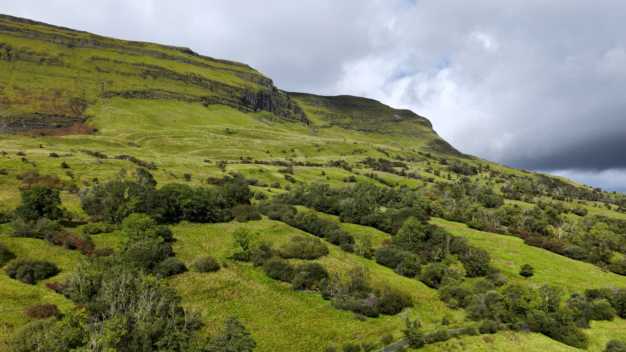 Aerial view of landscape near Eagle Rock in county Leitrim