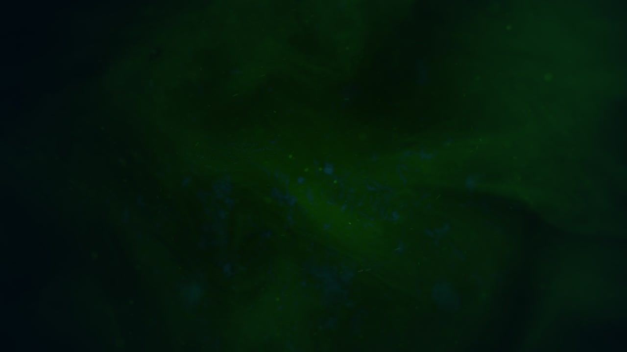 Vliegende glitters en donkergroene rook op een grunge textuur