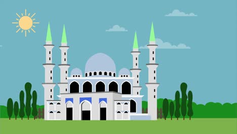 background explainer, mosque, hight quality