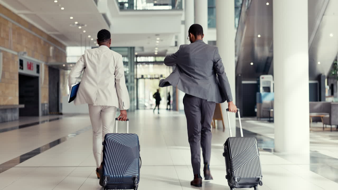 Airport luggage, business people