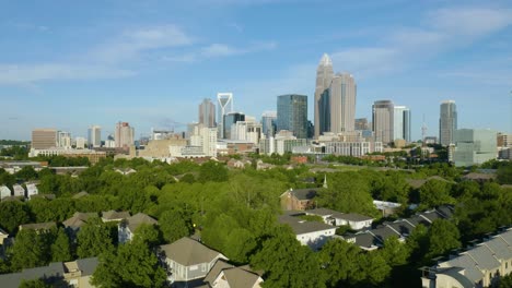 Beautiful-View-of-Charlotte,-NC-Skyline