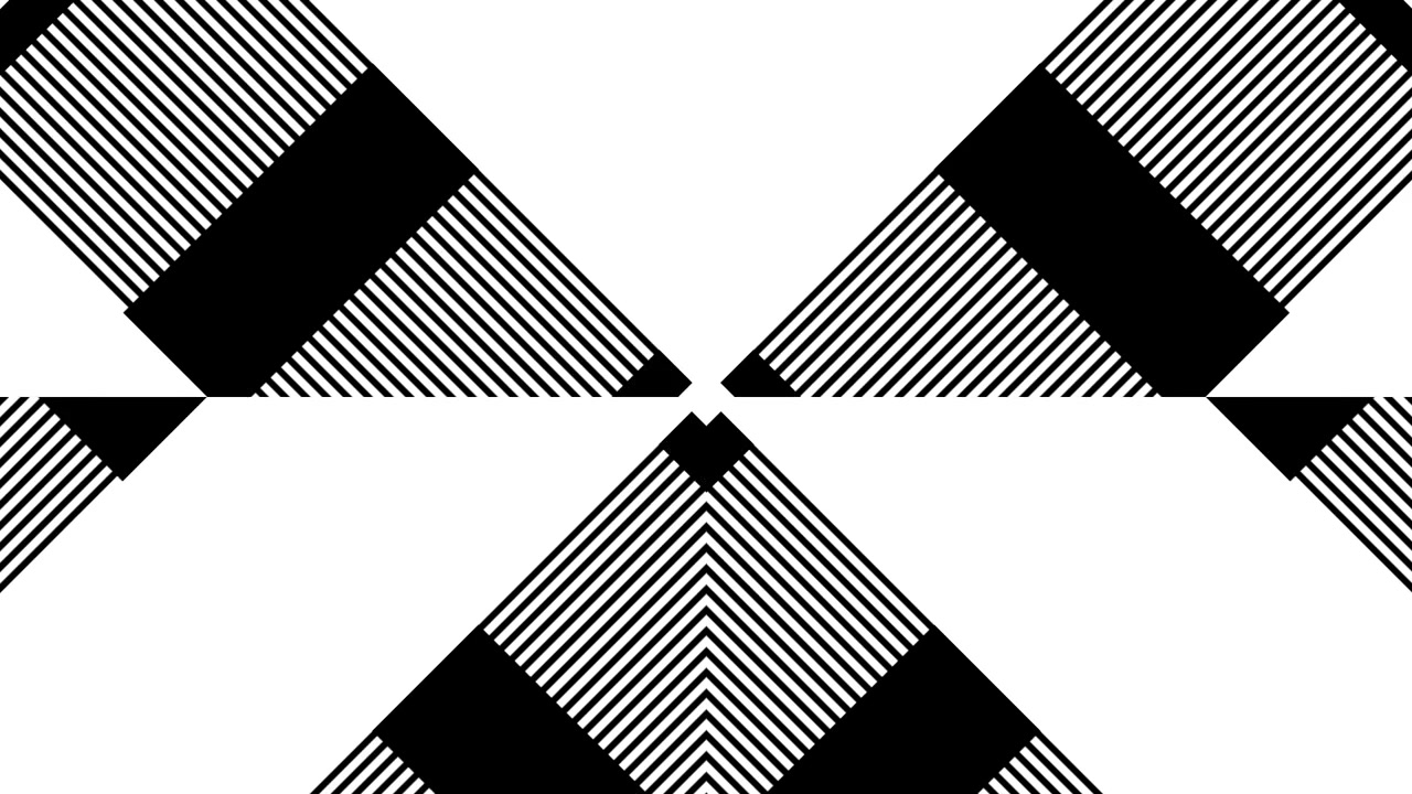 Dynamic Black and White Geometric Shapes Animation Loop
