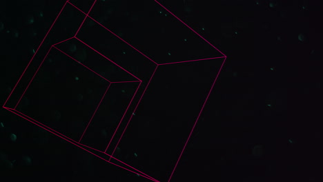 forma geométrica abstracta de movimiento con partículas en el espacio 8