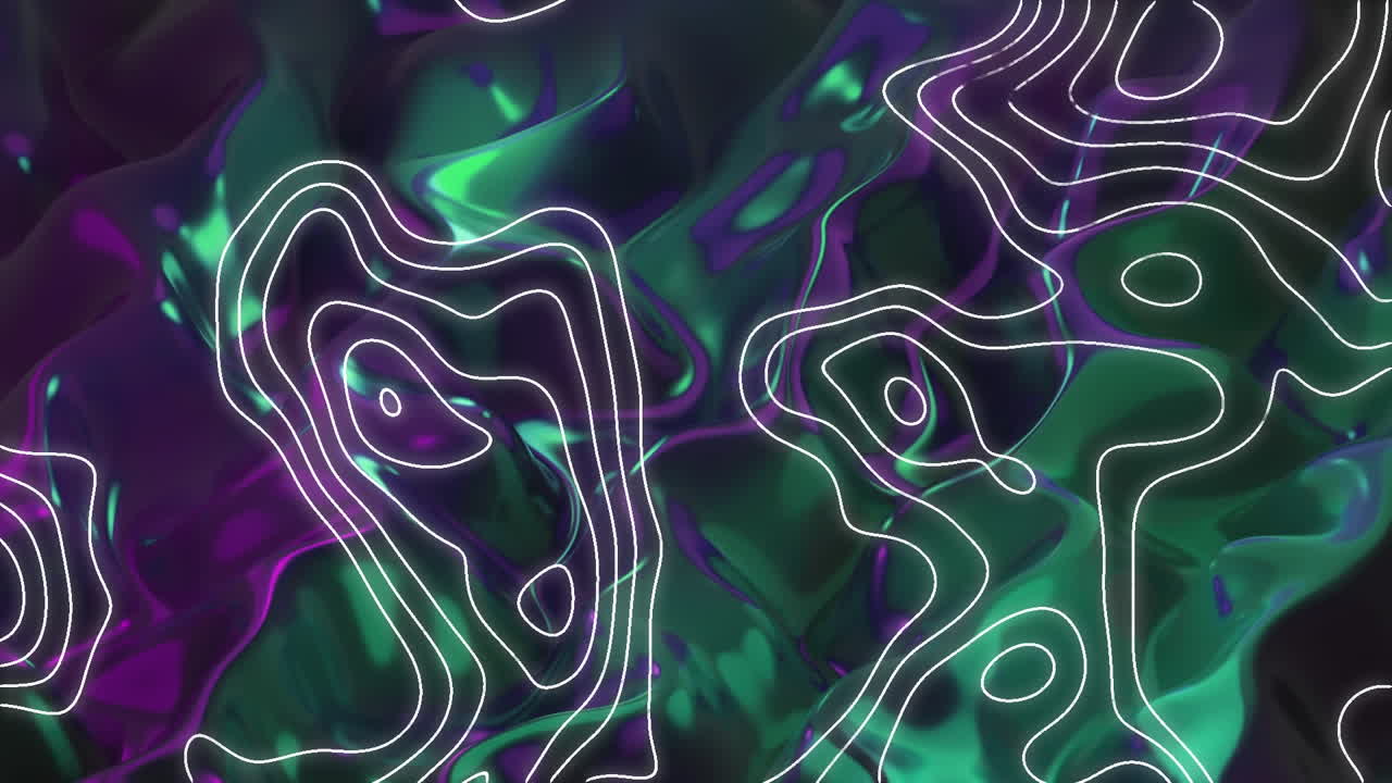 animación de líneas blancas en movimiento sobre fondo líquido