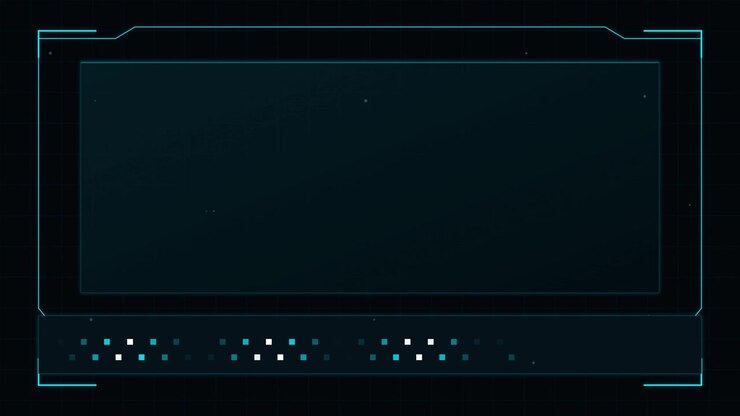 Futuristic Digital Interface Overlay with Glowing Data Elements