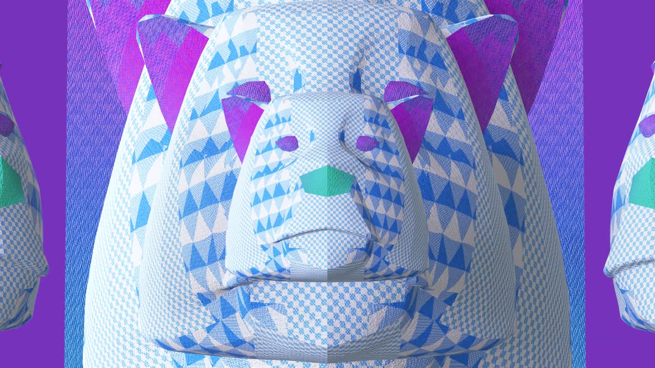 arte minimal 3d. objetos hipster estilosos animados en el espacio de diseño geométrico. combinación de colores de moda. movimiento de bucle, video 4k.