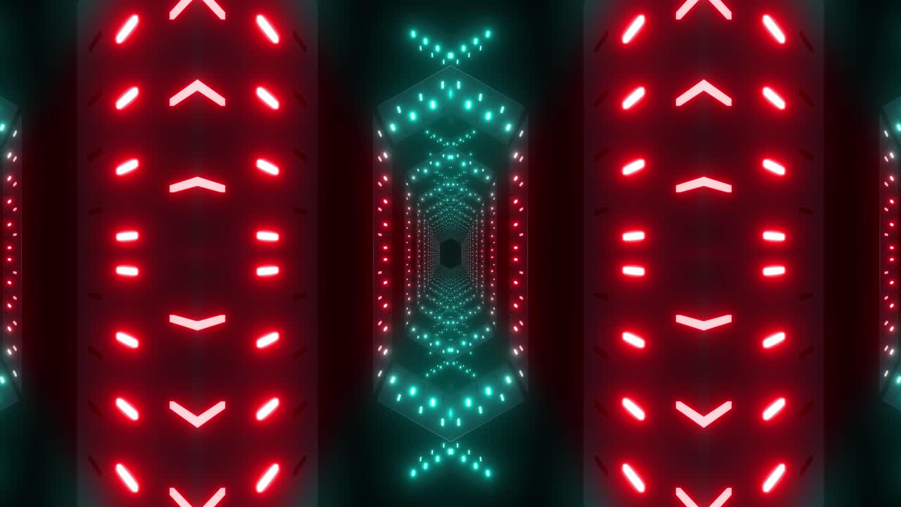 Visual di tunnel al neon