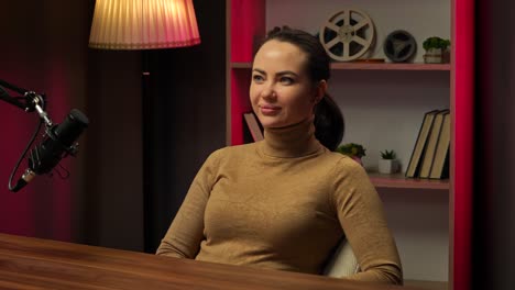 podcast interview with a woman