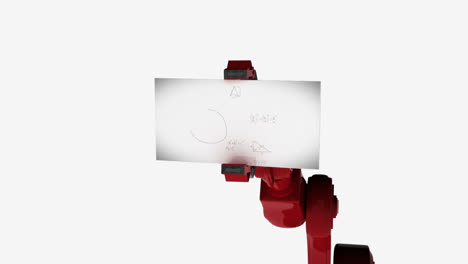 Digitally-generated-video-of-robotic-arm-holding-card-with-mathematical-formula