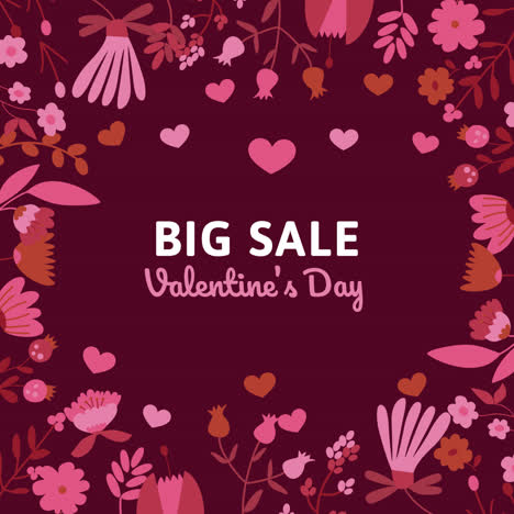 valentine's day big sale floral poster