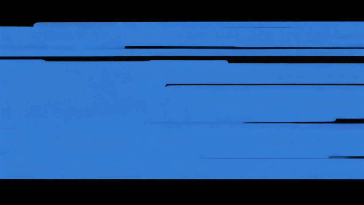 Líneas horizontales azules abstractas que se expanden y contraen sobre fondo negro