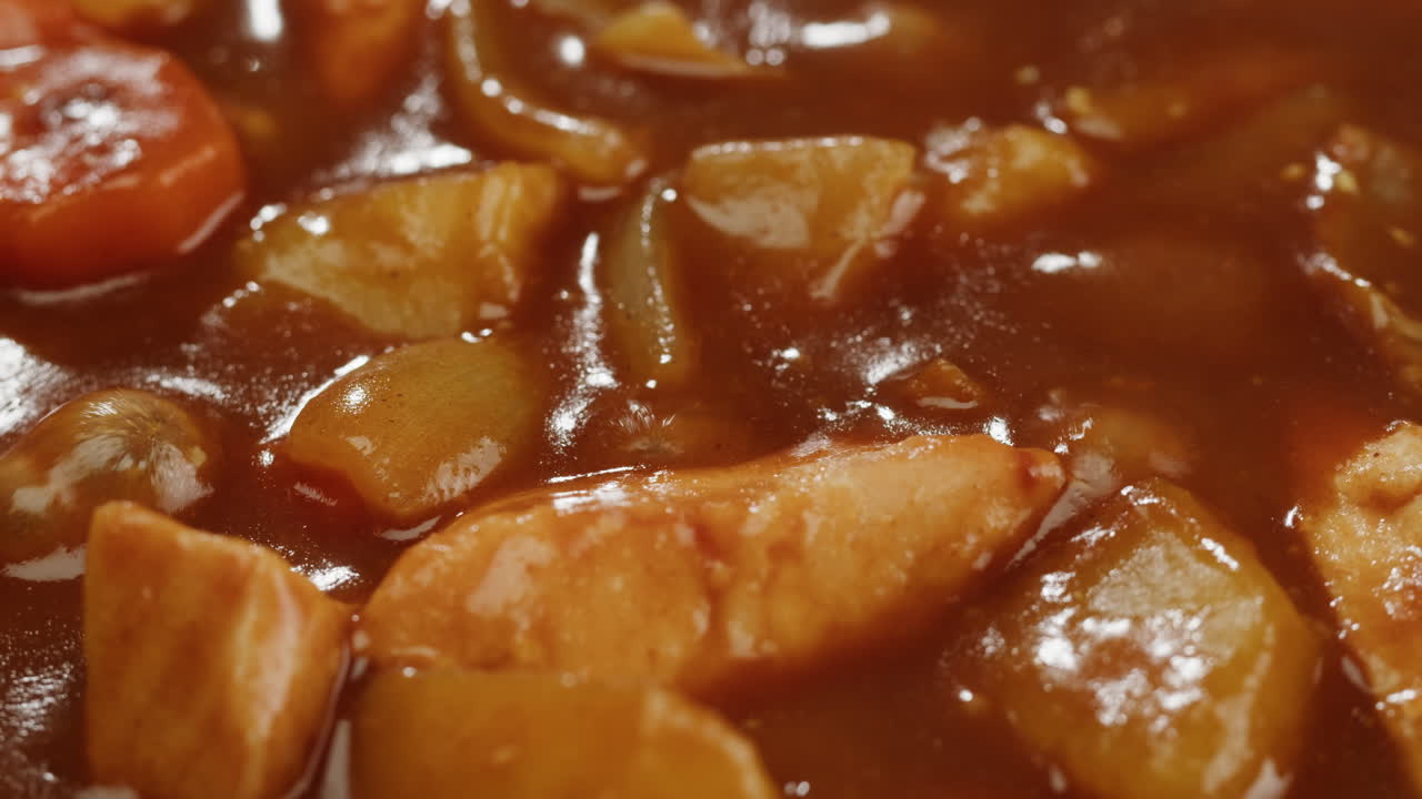 Japanese curry rice with fry pork Tonkatsu, Katsu Kare, Japanese breaded cooking dinner in restaurant, close up macro of asian food