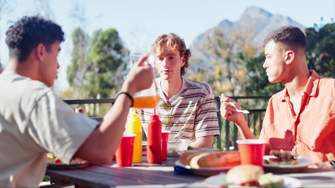 Friends enjoying a picnic