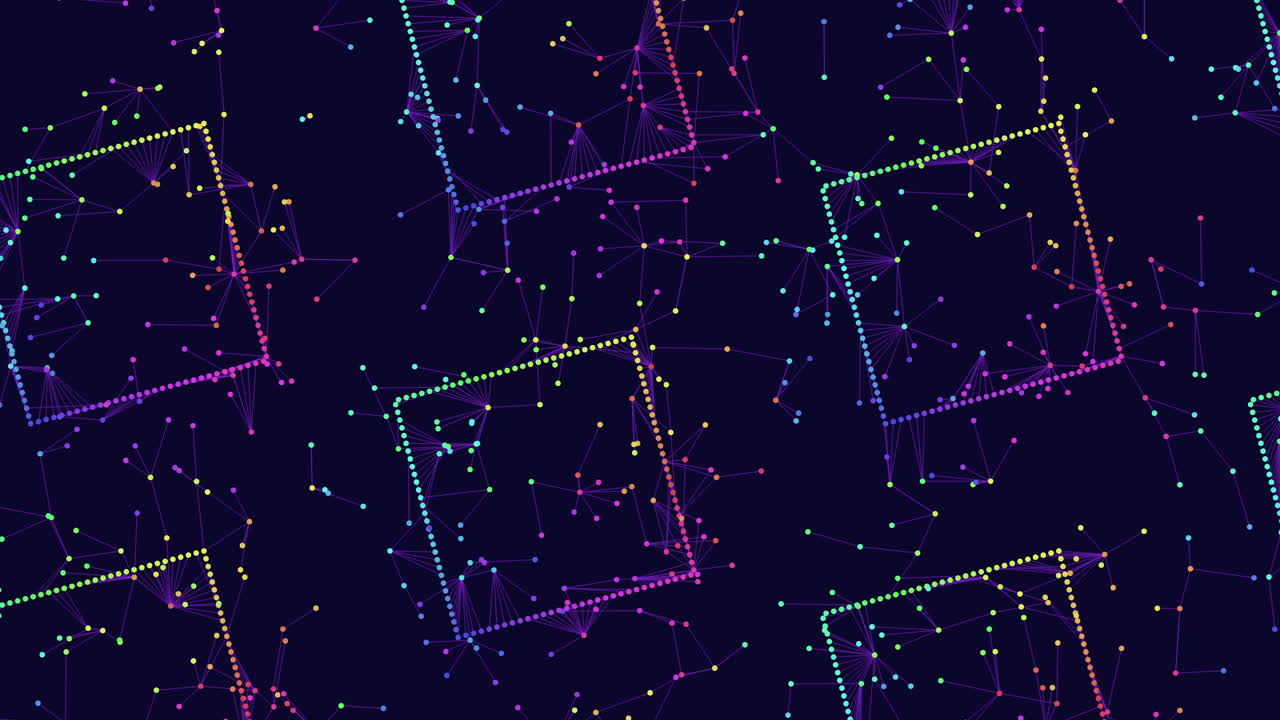 patrón de puntos y líneas coloridos