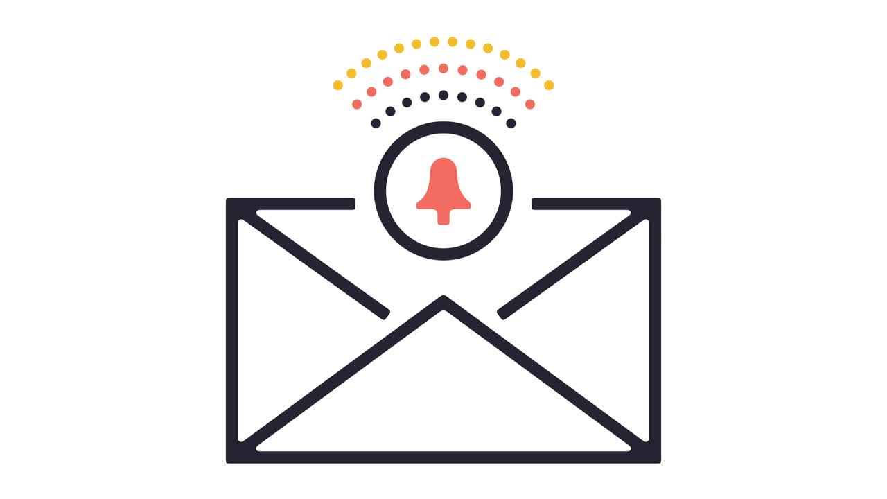Email Alert Line Icon Animation