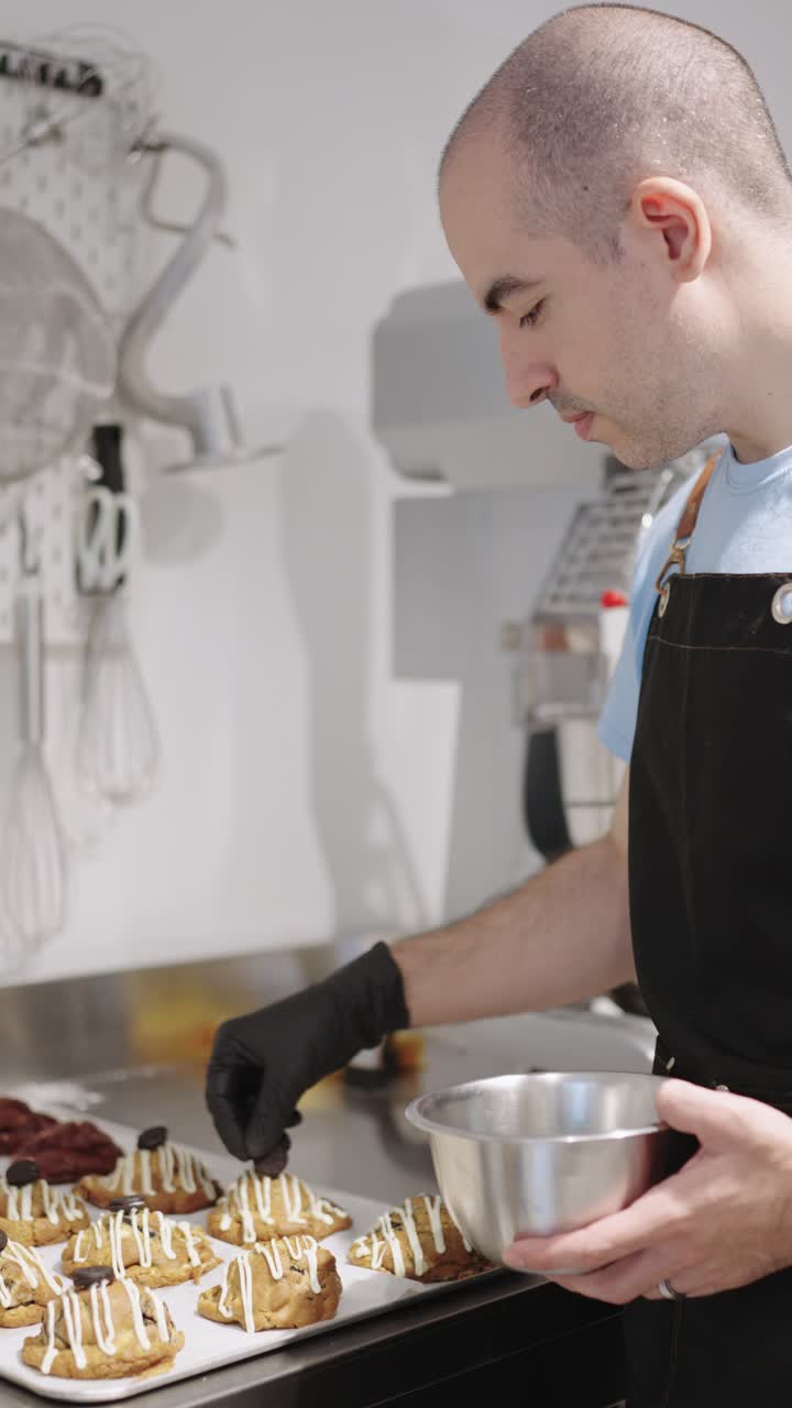 Chef preparing cookies