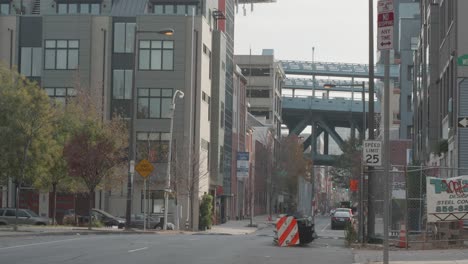 City-street-with-Ben-Franklin-bridge